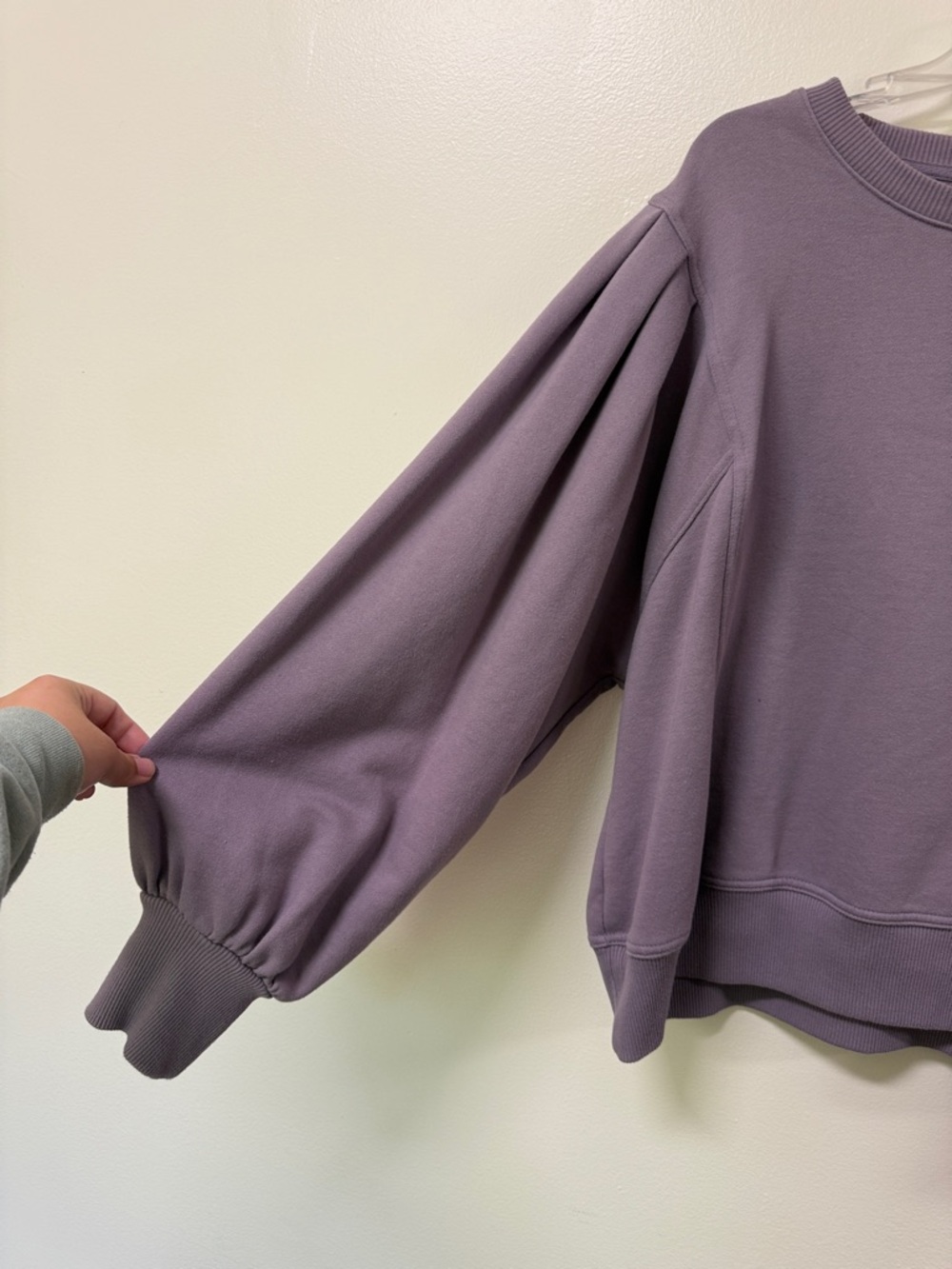 a new day Dusty Purple Puff-Sleeve Sweatshirt - Picture 4 of 5
